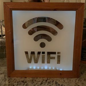 WIFI Light Up Hanging Mirrored Framed